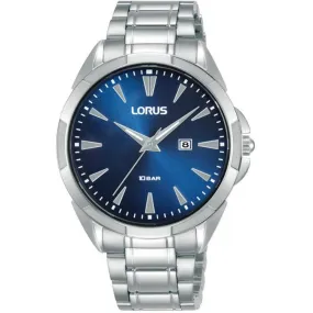 Lorus Women's Analogue Watch with Date, Stainless Steel Band & Blue Dial RJ257BX9