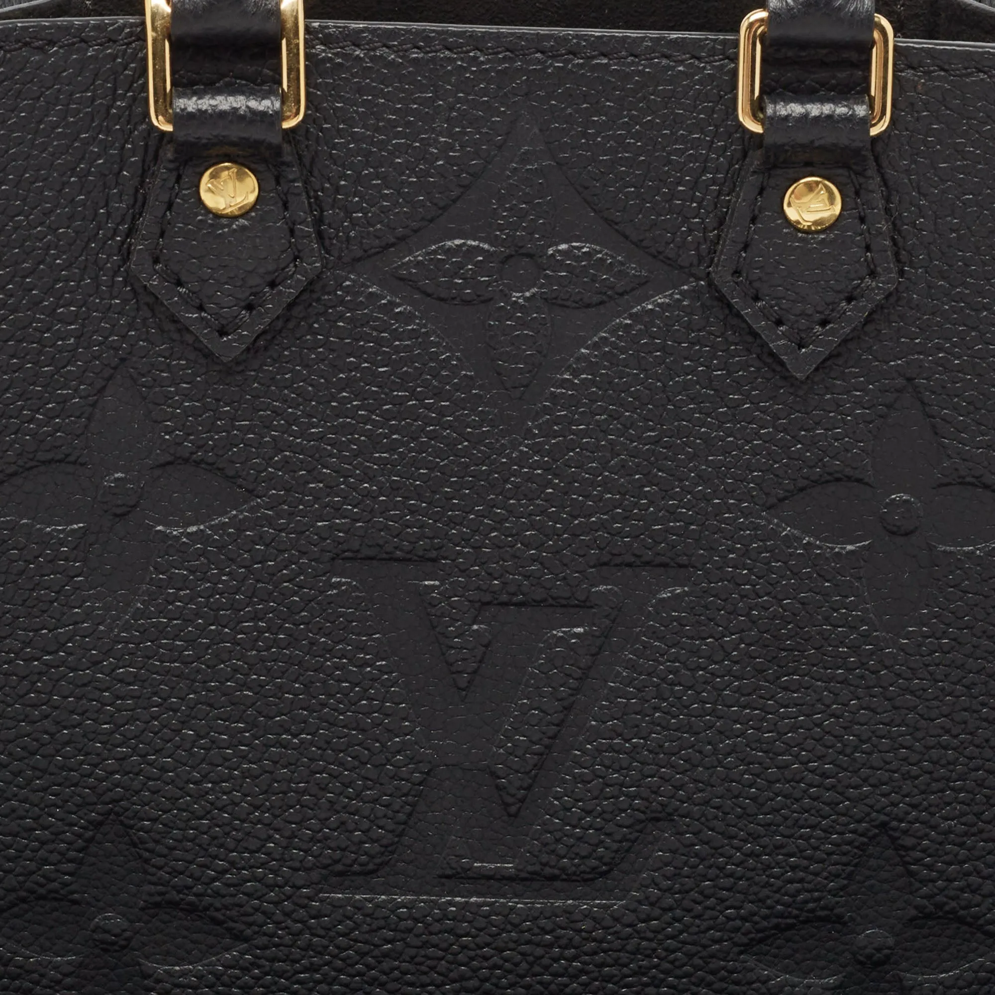 Louis Vuitton Black Monogram Empreinte Leather Petit Sac Plat Bag