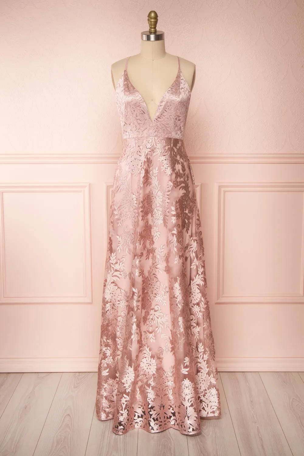 Lyaksandra | Pink Embroidered Dress