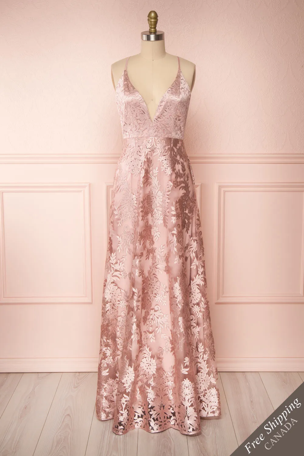 Lyaksandra | Pink Embroidered Dress