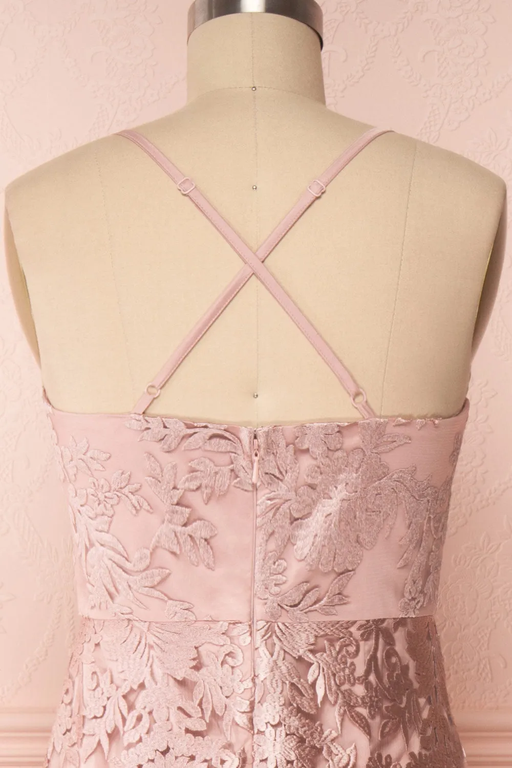 Lyaksandra | Pink Embroidered Dress