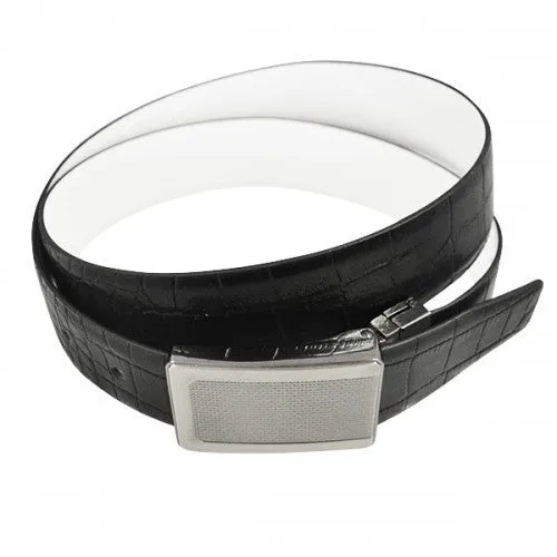 MAXWELL - Mens Black Genuine Leather Reversible Belt