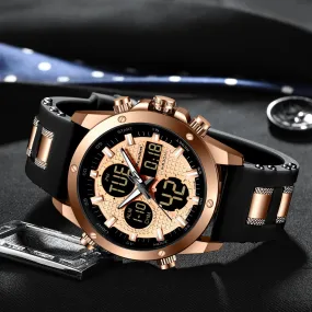 Mens Digital Classic Display Quartz Analog Watches