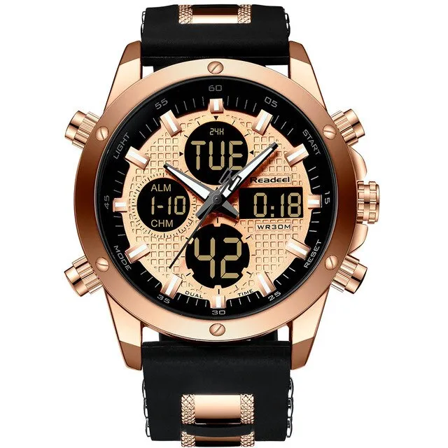 Mens Digital Classic Display Quartz Analog Watches