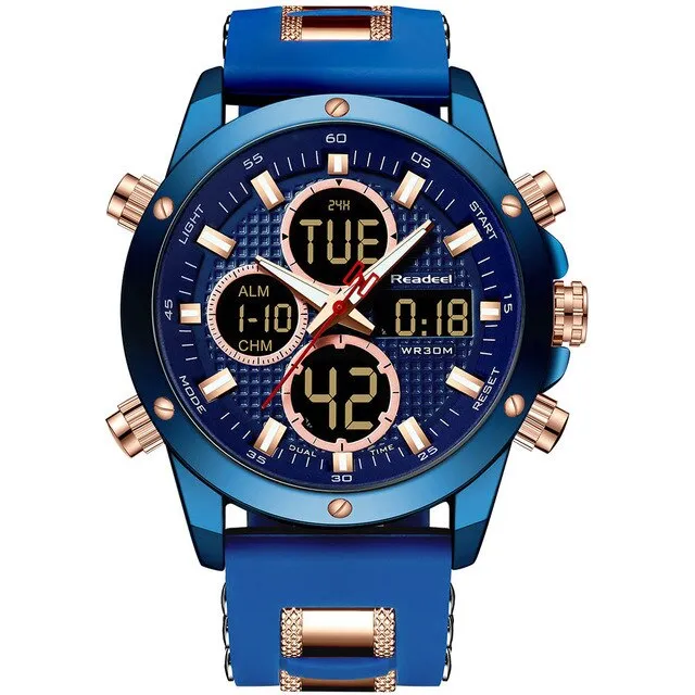 Mens Digital Classic Display Quartz Analog Watches