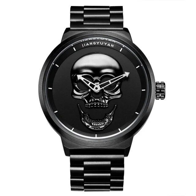 Men's Skull Dial Creative Quartz Analog Watches