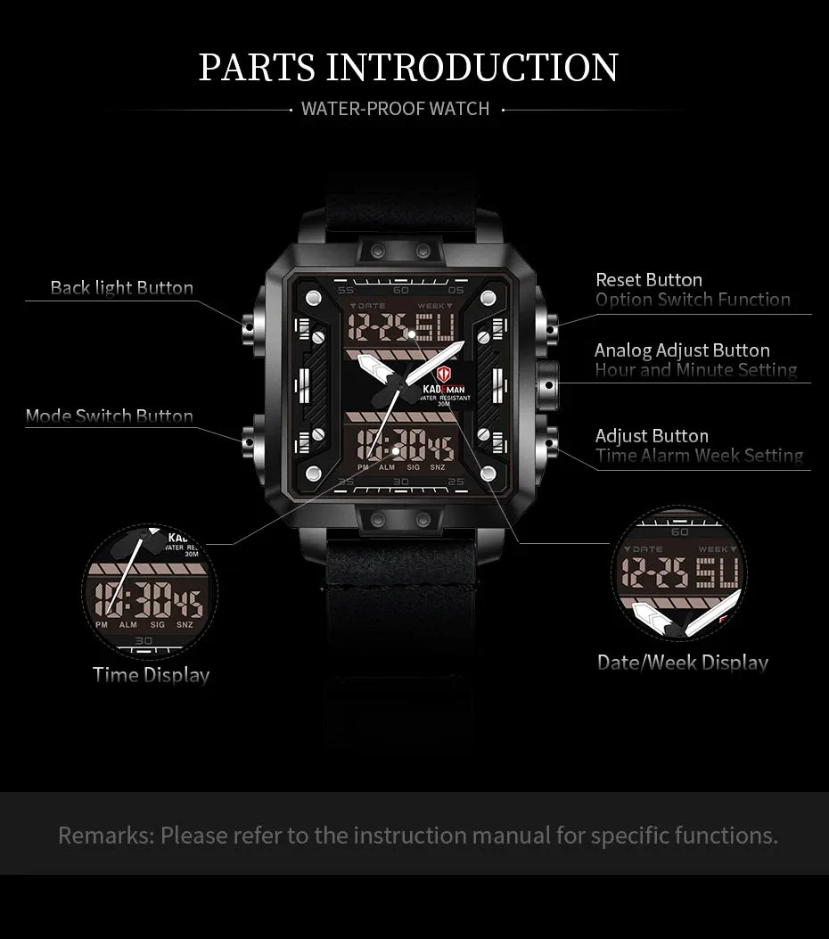 Men's Square Dial Analog Watches
