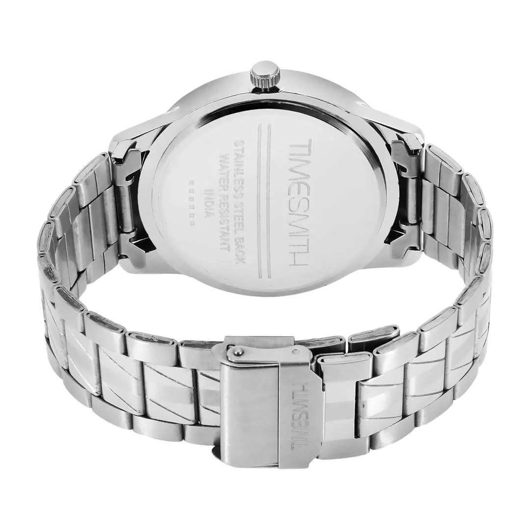 Men's Stylish Silver Metal Analog Watches