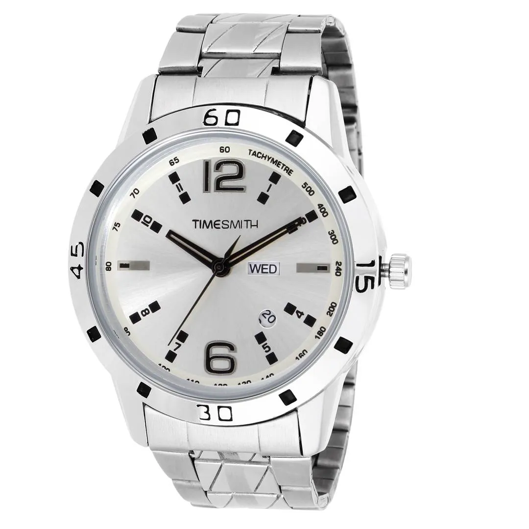 Men's Stylish Silver Metal Analog Watches