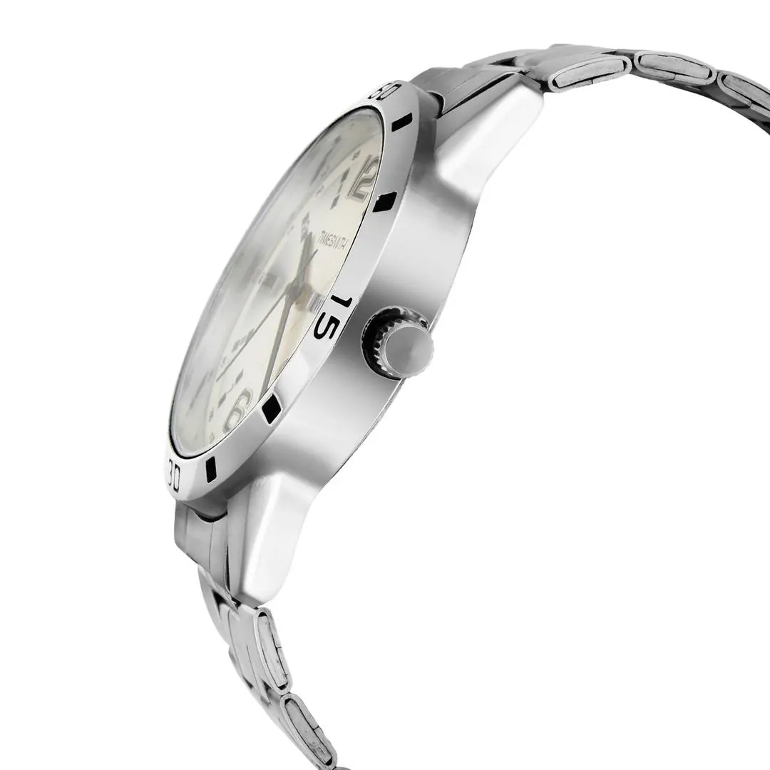 Men's Stylish Silver Metal Analog Watches