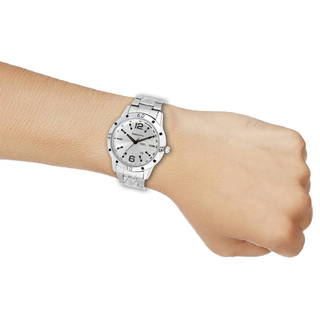 Men's Stylish Silver Metal Analog Watches