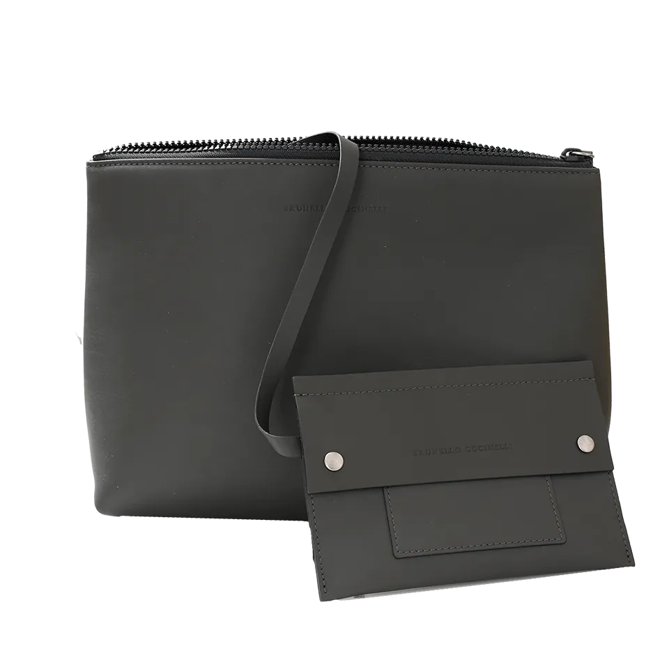 Metallic Suede Reversible Handbag