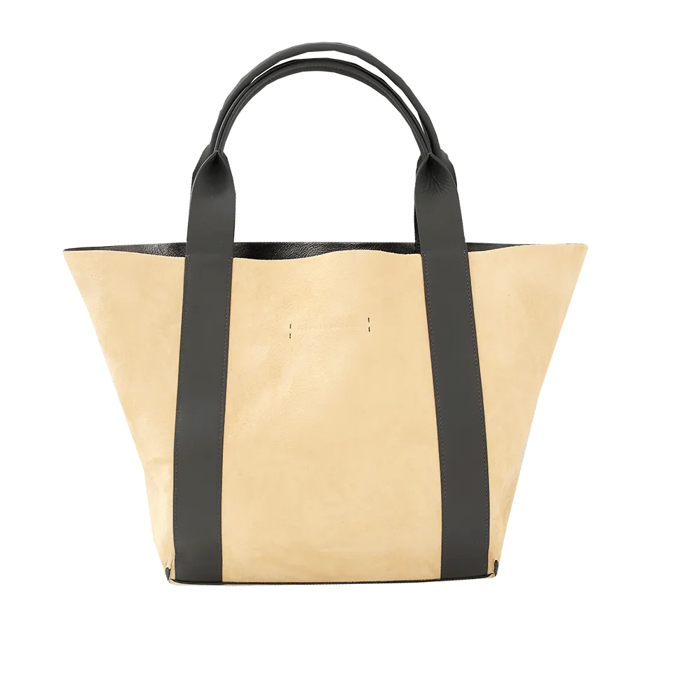 Metallic Suede Reversible Handbag