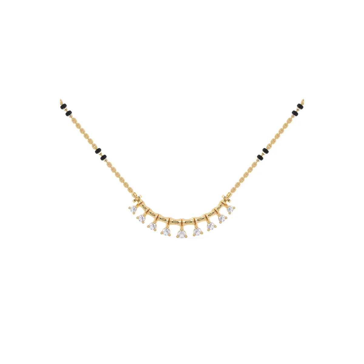 Minimalistic Round Diamond Mangalsutra
