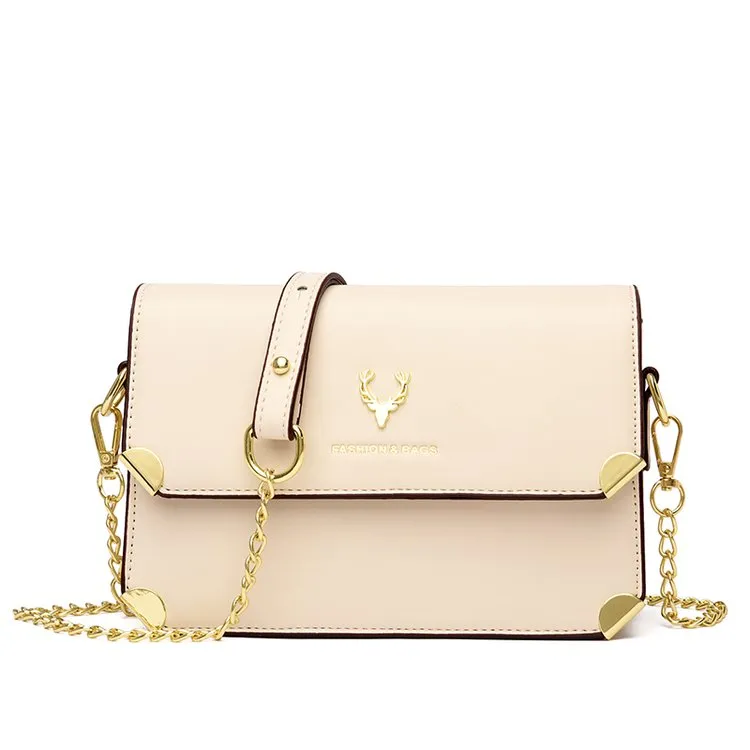 Multi color messenger bags with deer antler charm