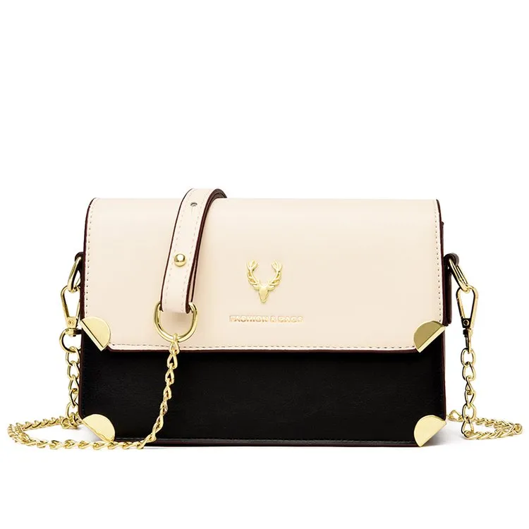 Multi color messenger bags with deer antler charm