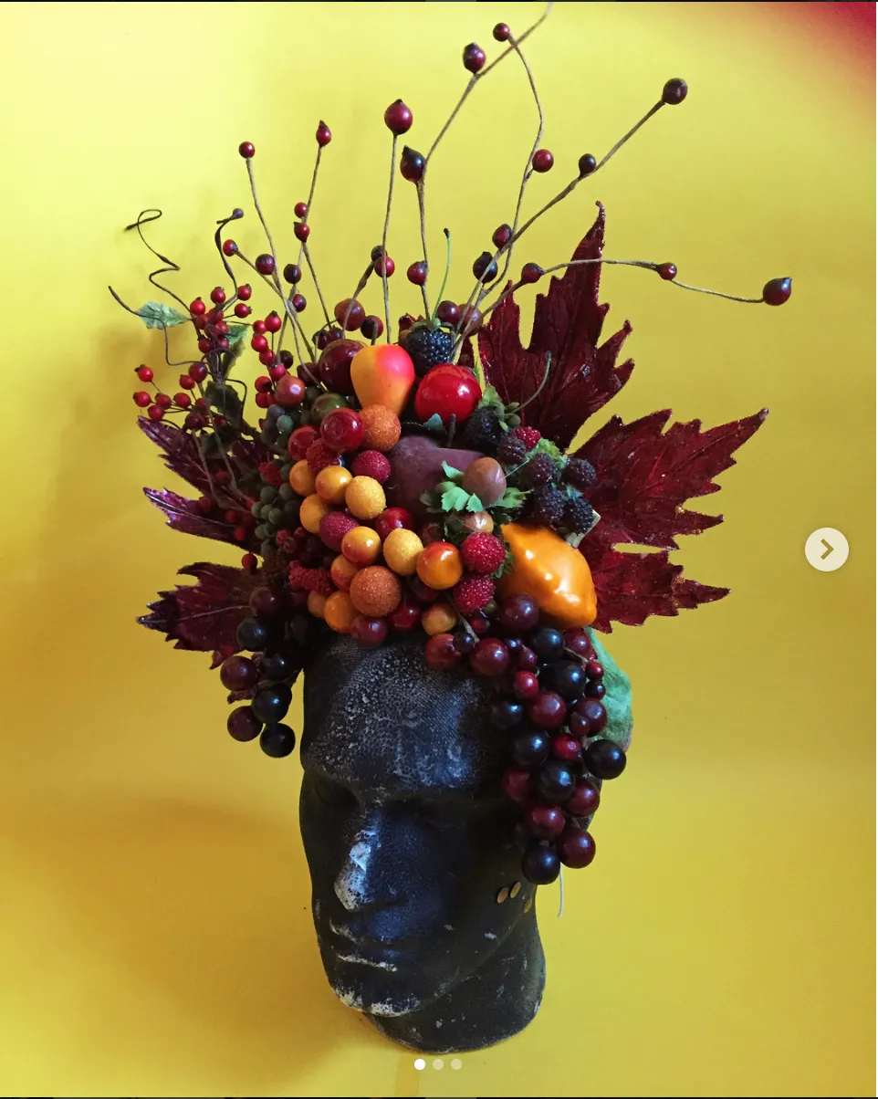Multi coloured berries and leaves Autumnal Headdress