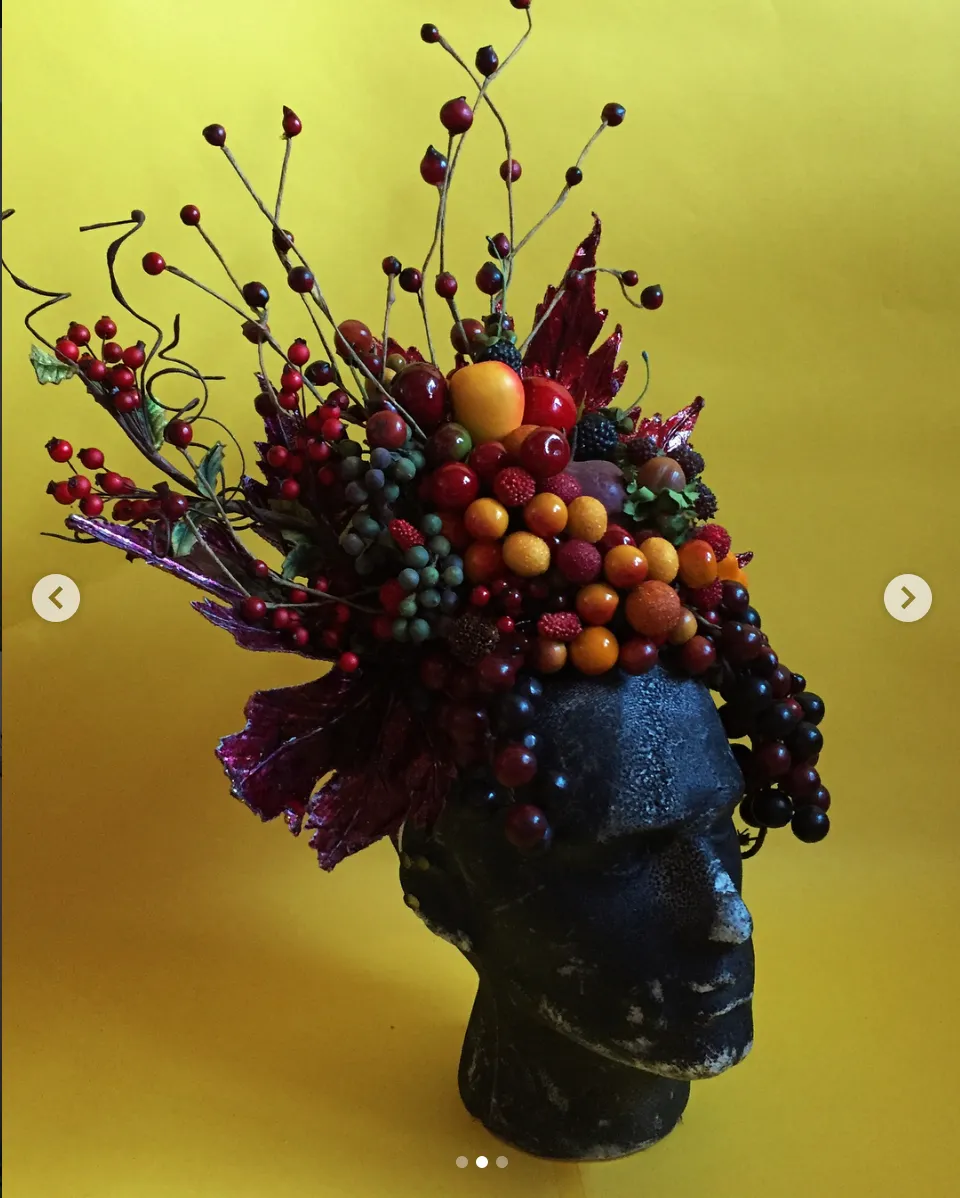 Multi coloured berries and leaves Autumnal Headdress