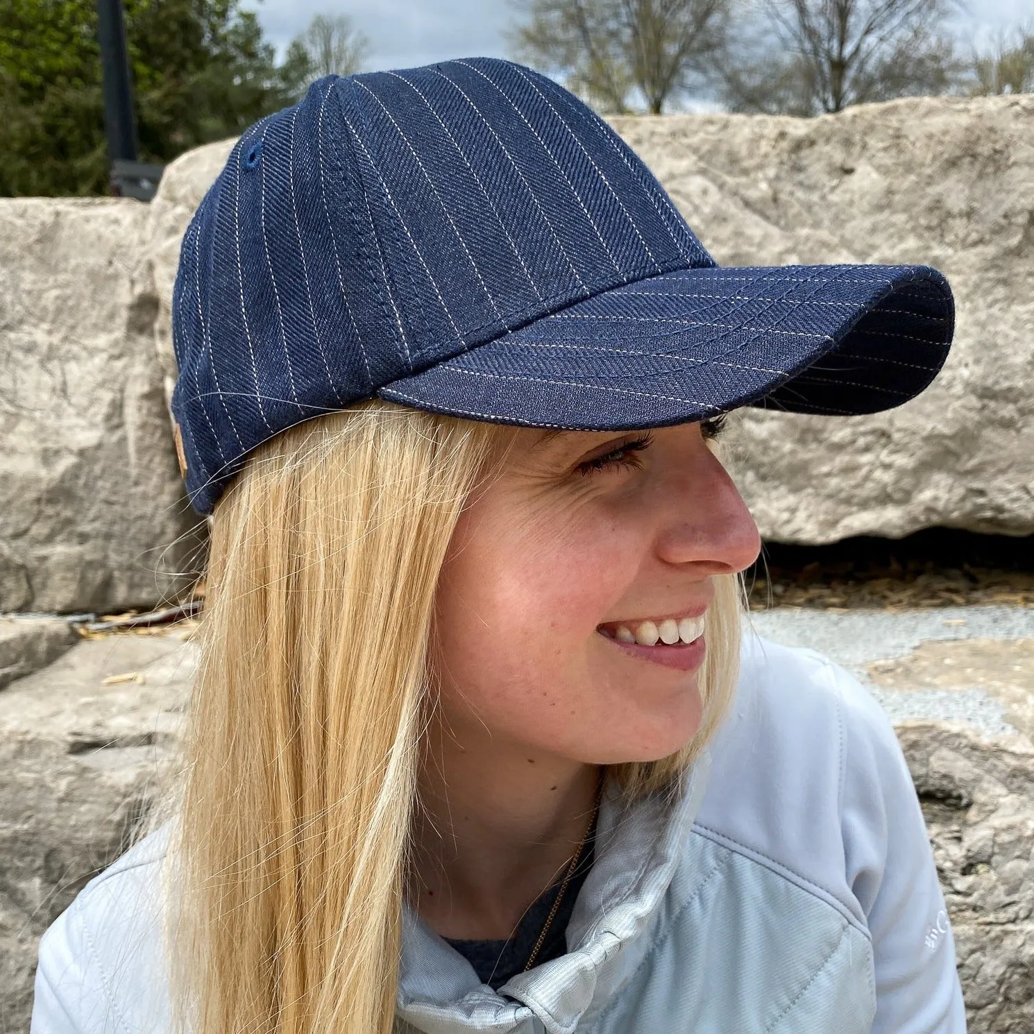 Navy Pinstripe Classic Cap