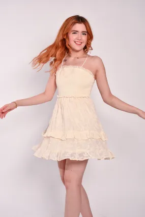 Neutral Embroidery Dress