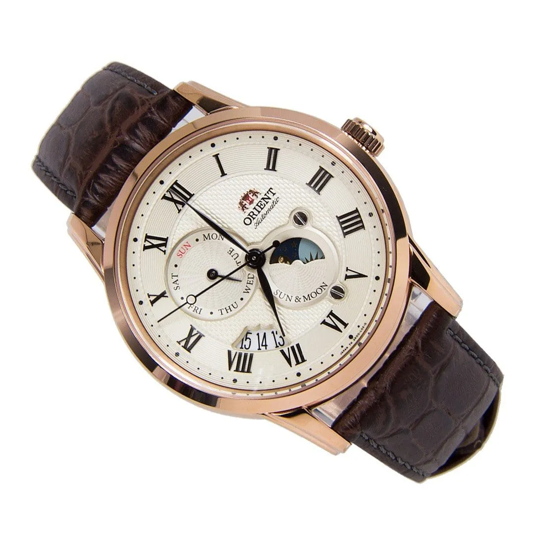Orient Sun & Moon Automatic Analog Mens Watch SAK00001Y0 AK00001Y
