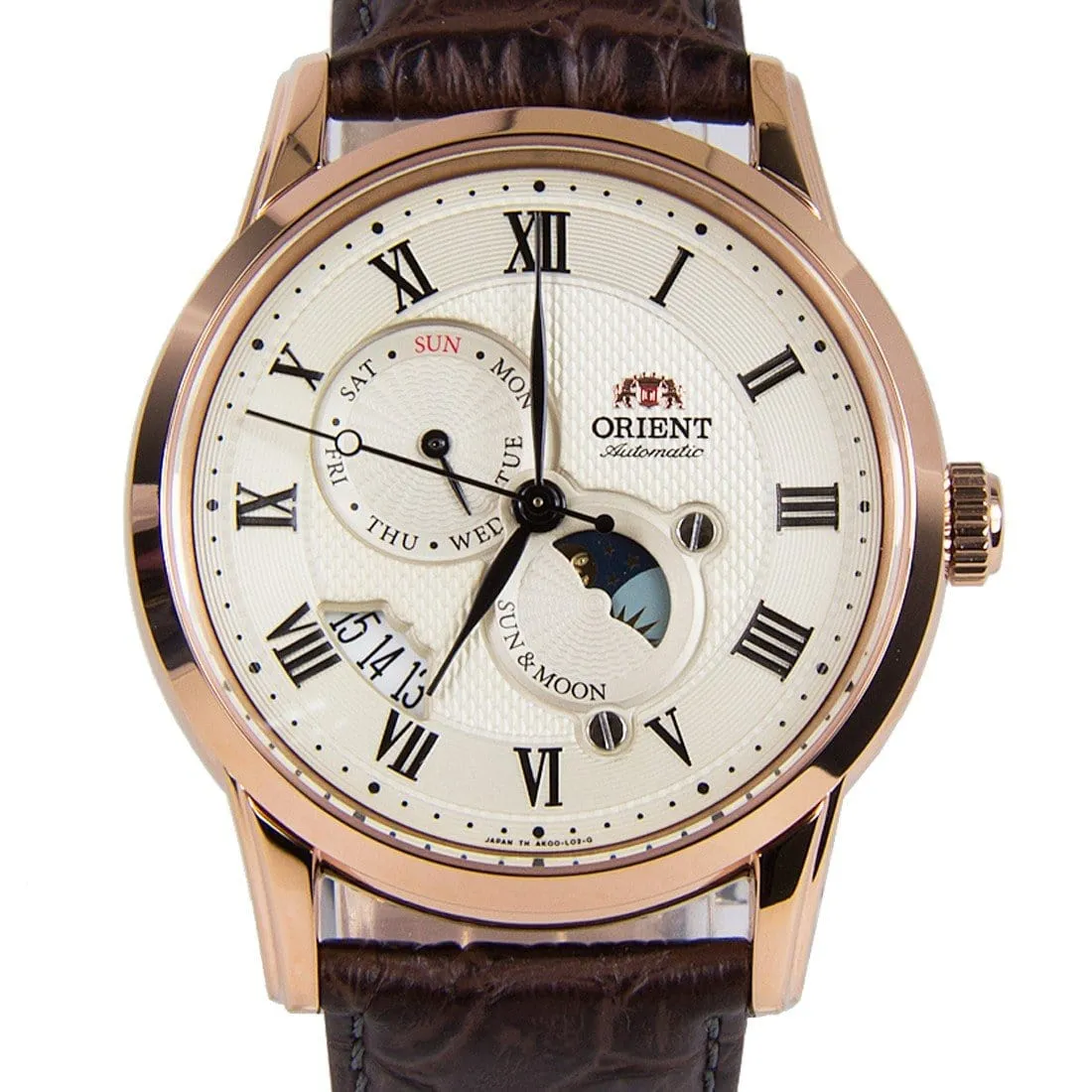 Orient Sun & Moon Automatic Analog Mens Watch SAK00001Y0 AK00001Y