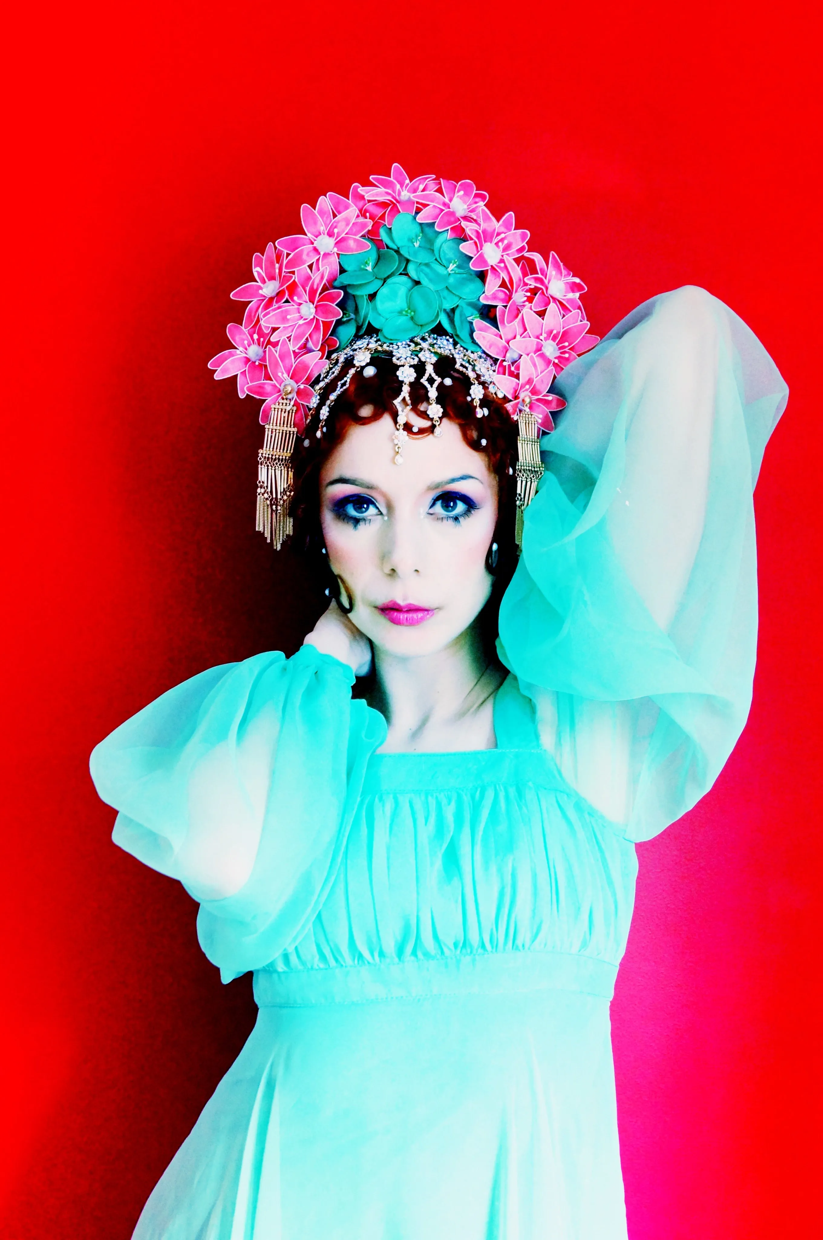 Oriental inspired bejewelled headdress