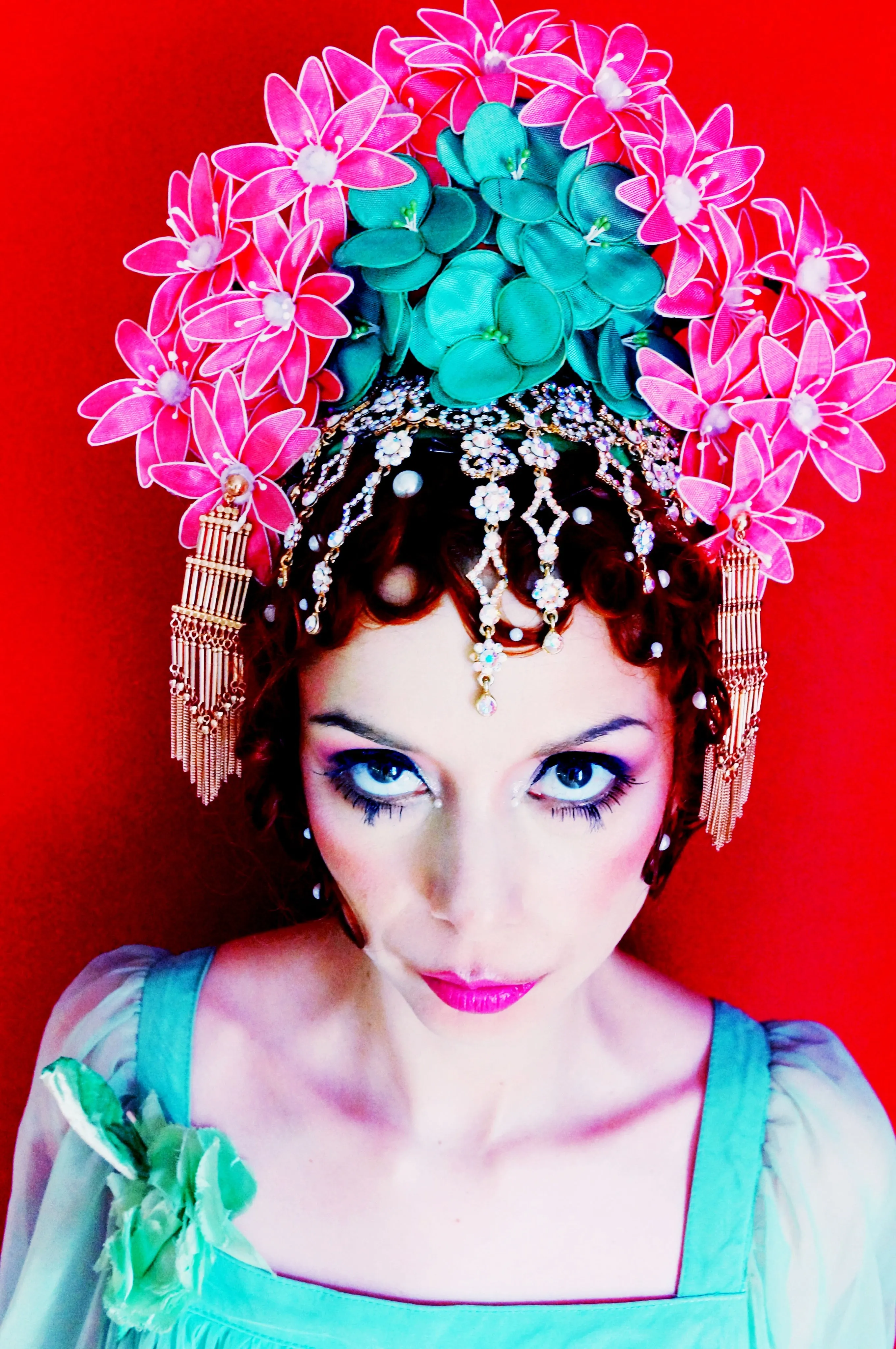 Oriental inspired bejewelled headdress