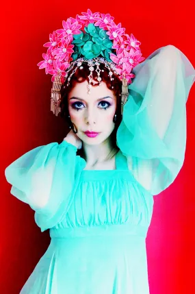 Oriental inspired bejewelled headdress