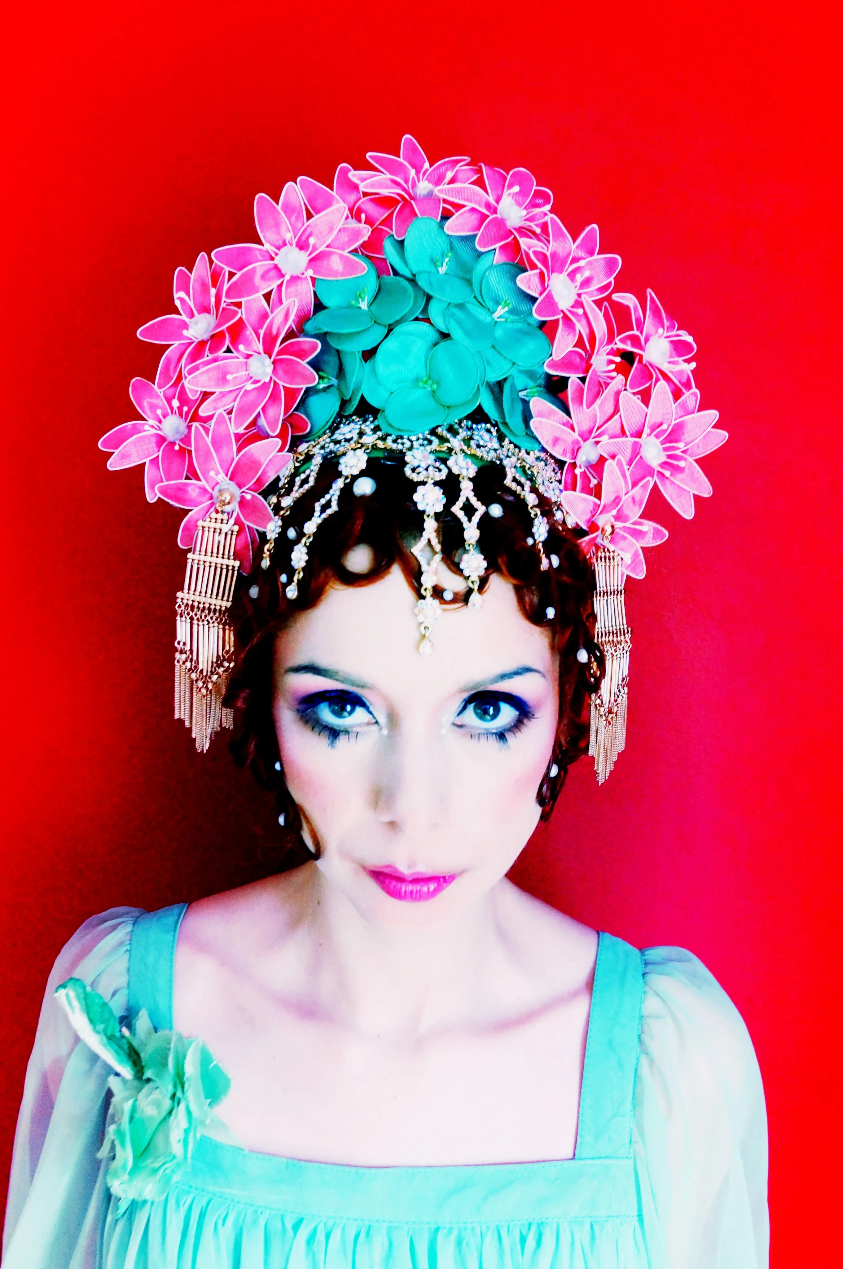 Oriental inspired bejewelled headdress