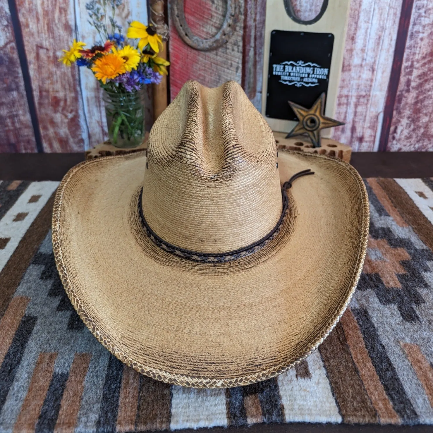 Palm Hat the "Georgia Boy" w/ Leather Sweatband by Resistol RSGBYSBJA41FB