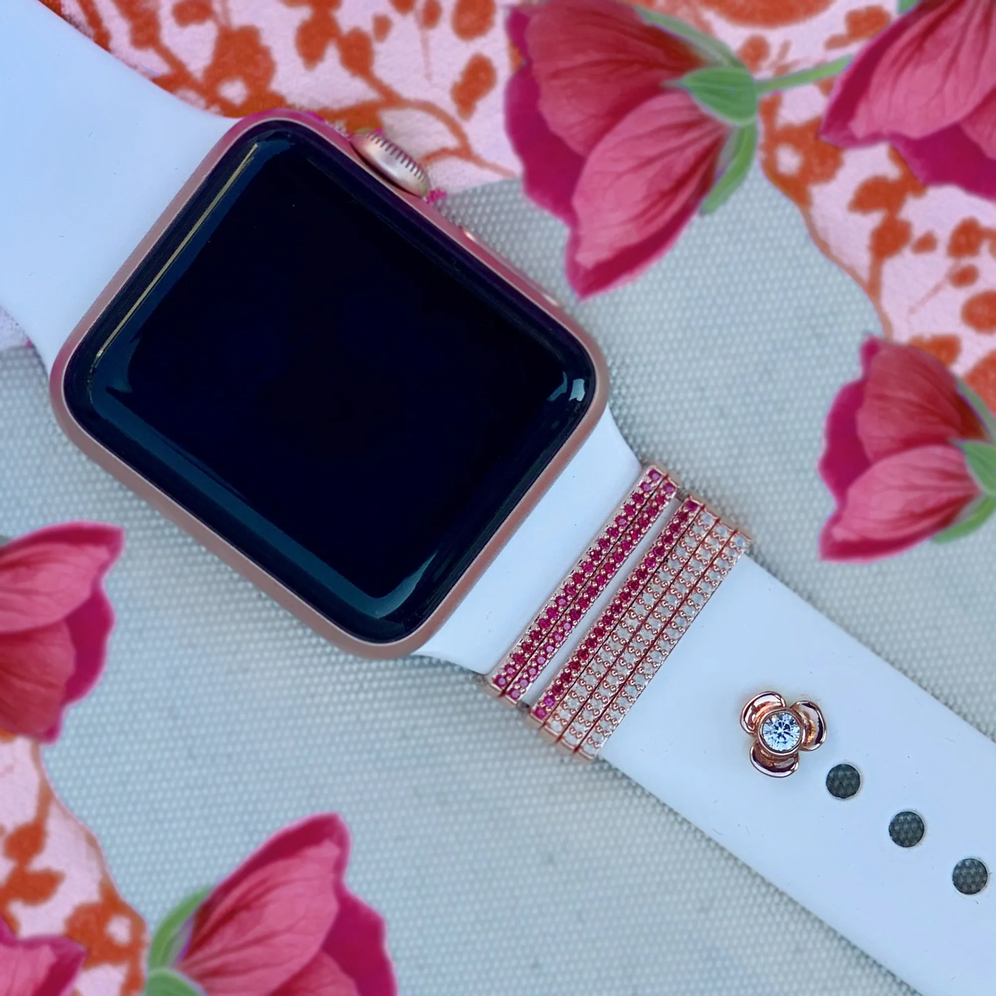 pansy stud • Apple Watch sport band charm
