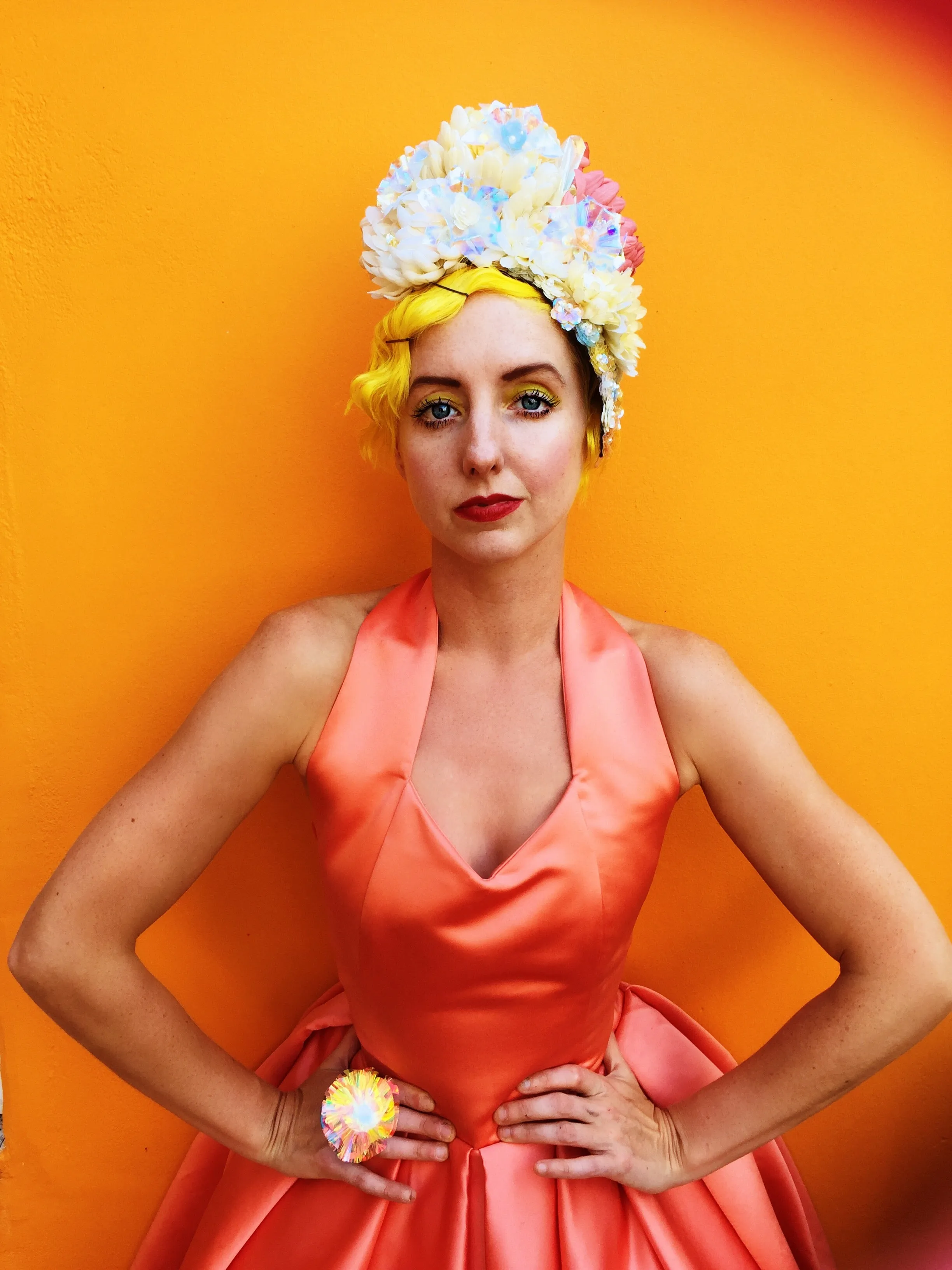 Pastel iridescent Flower headdress