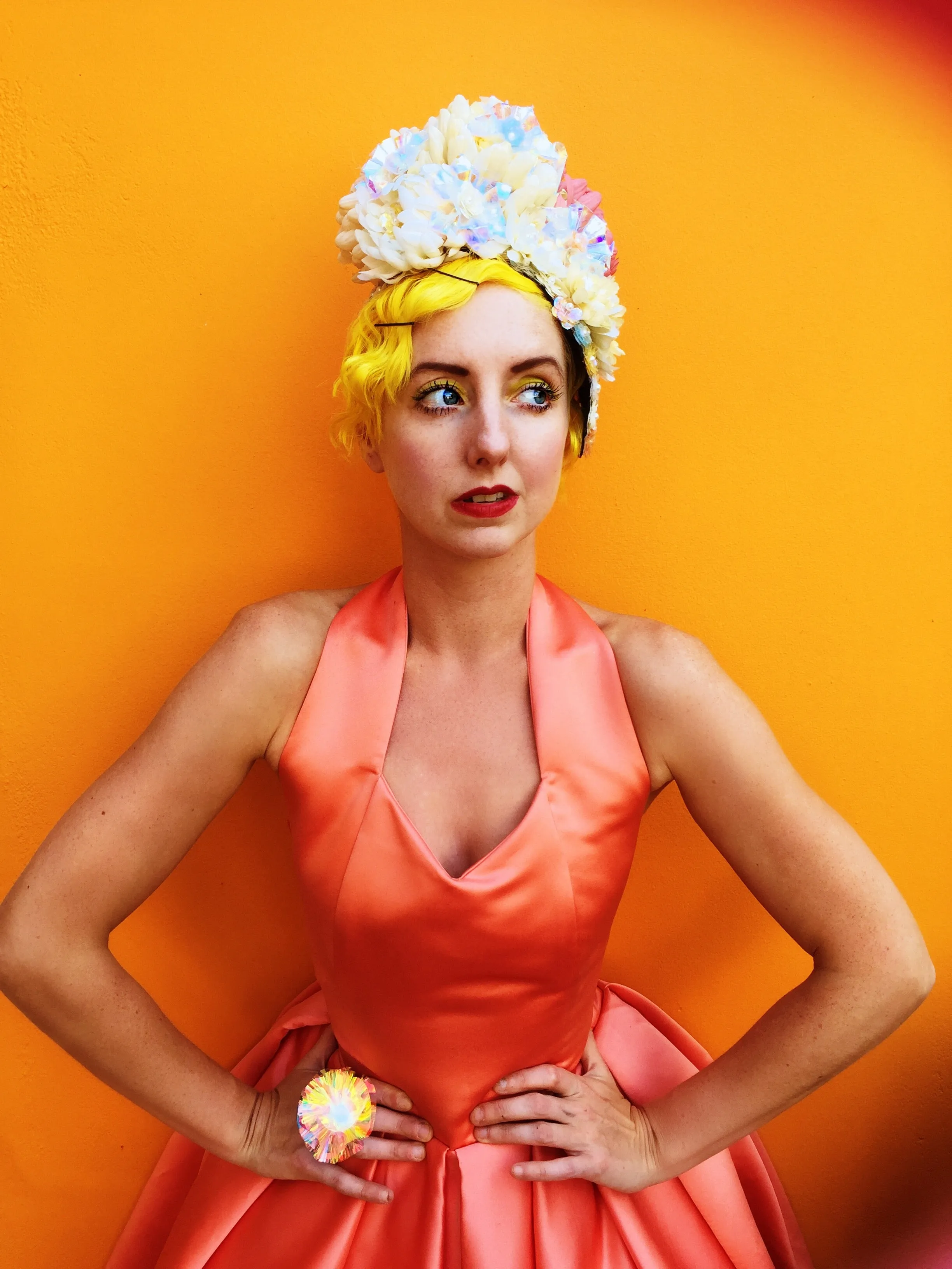 Pastel iridescent Flower headdress