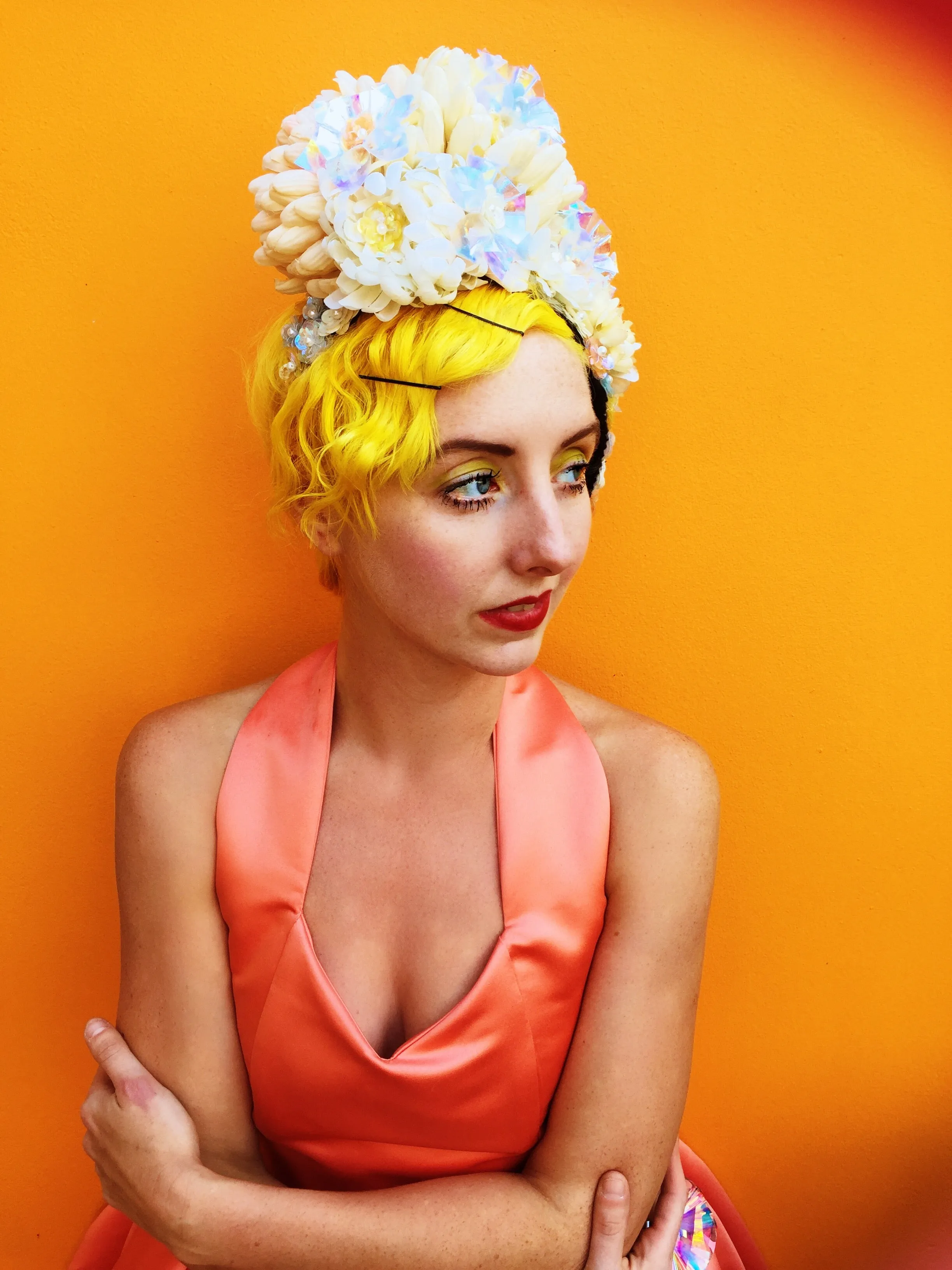 Pastel iridescent Flower headdress