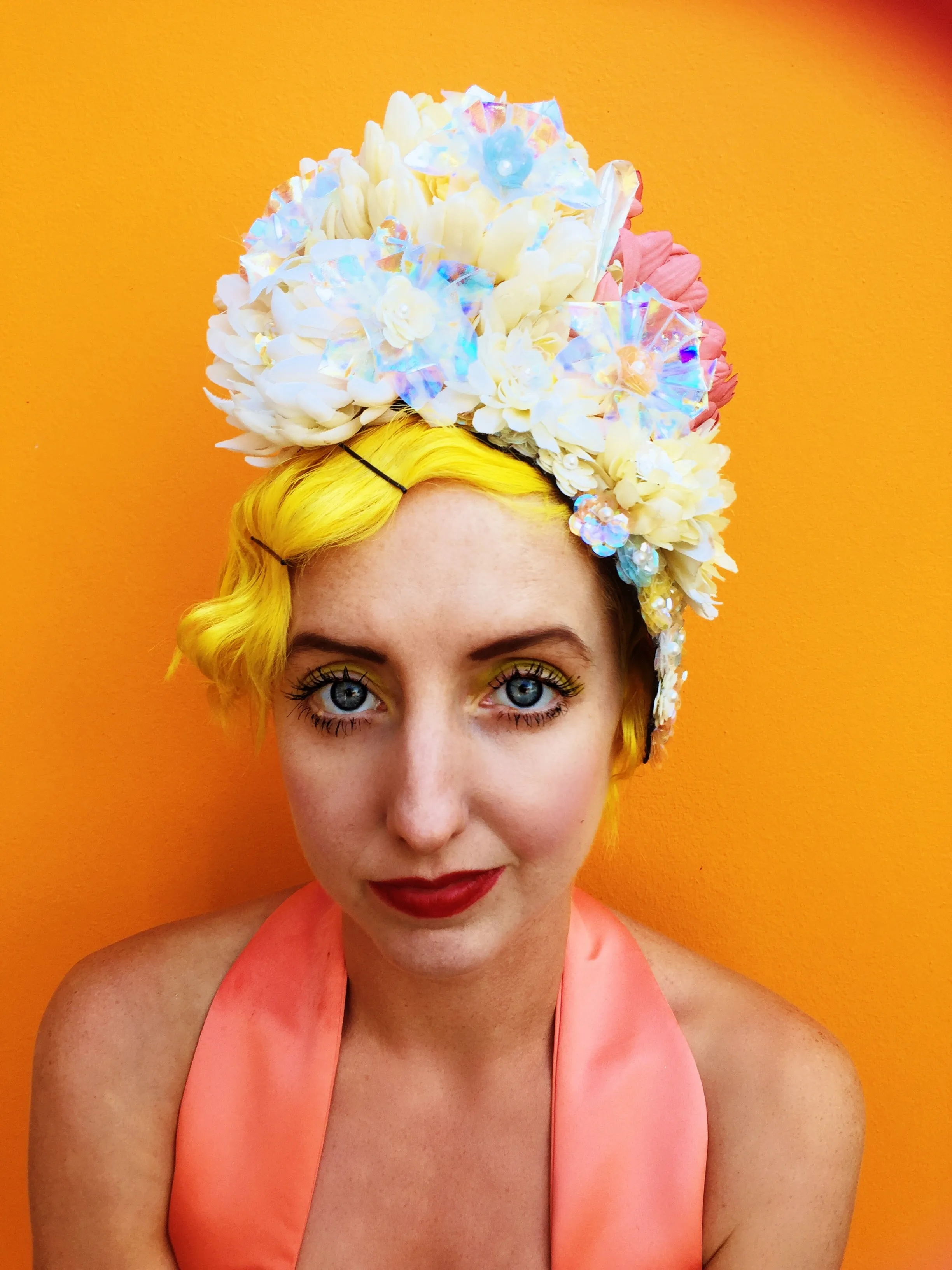 Pastel iridescent Flower headdress