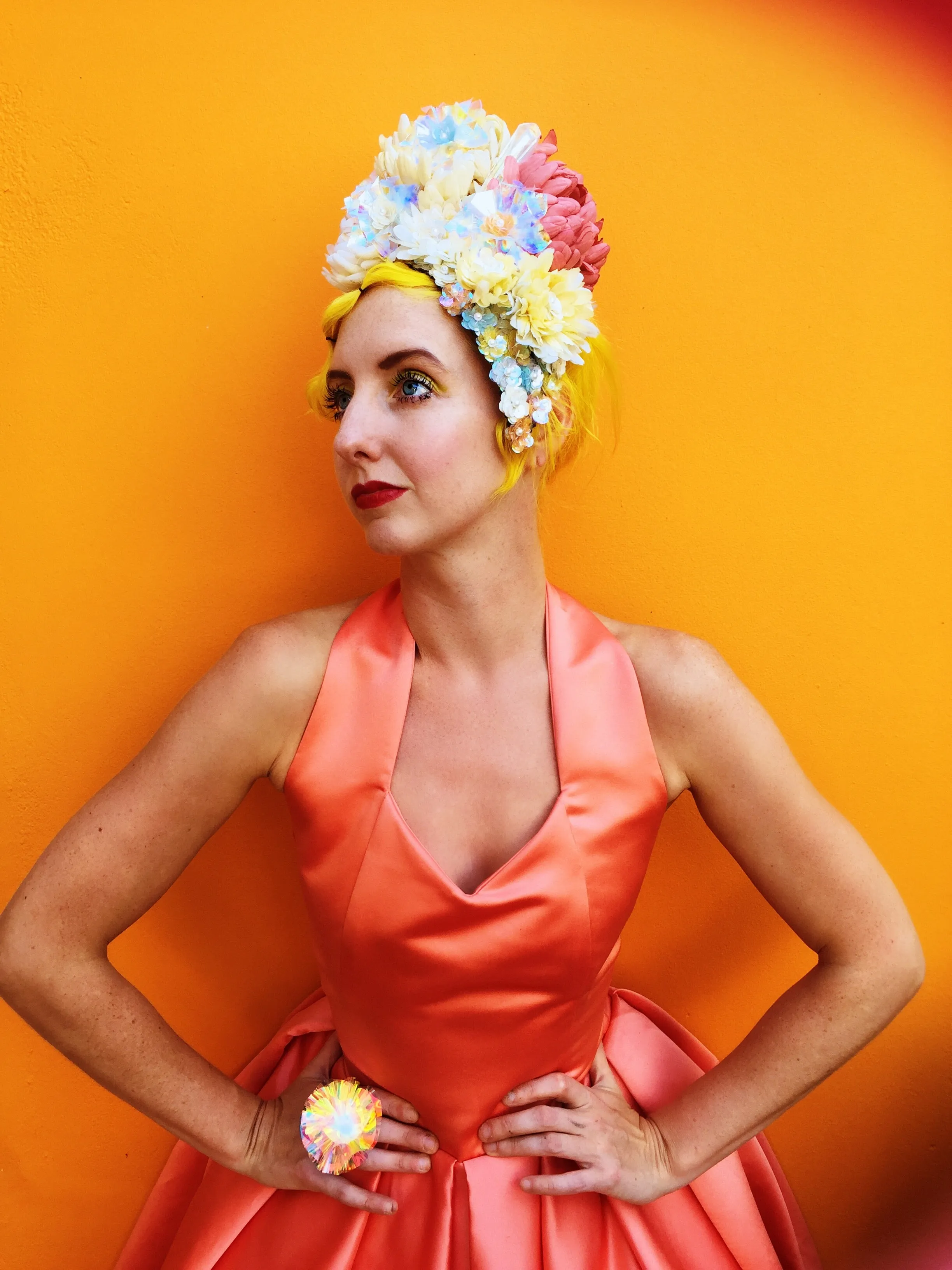 Pastel iridescent Flower headdress