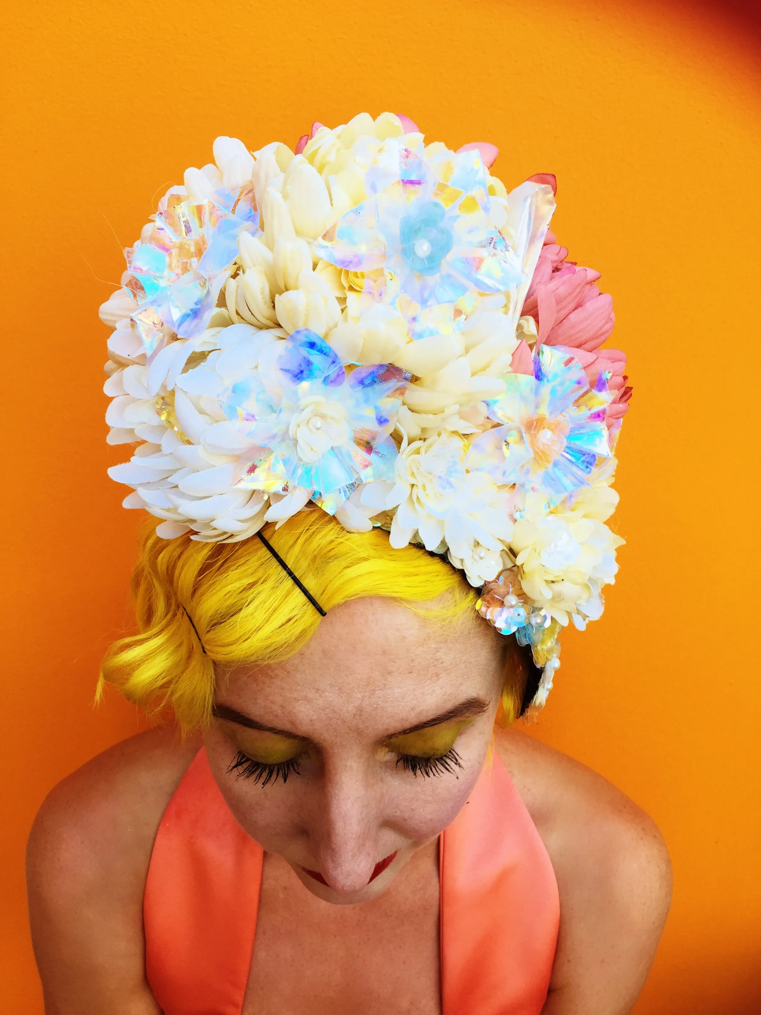 Pastel iridescent Flower headdress