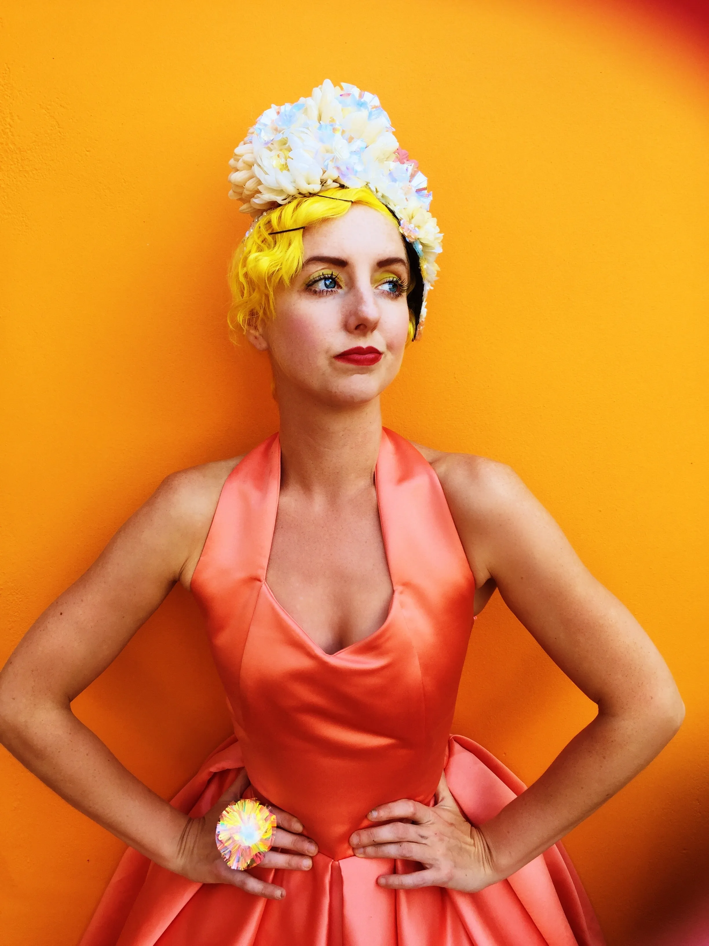 Pastel iridescent Flower headdress