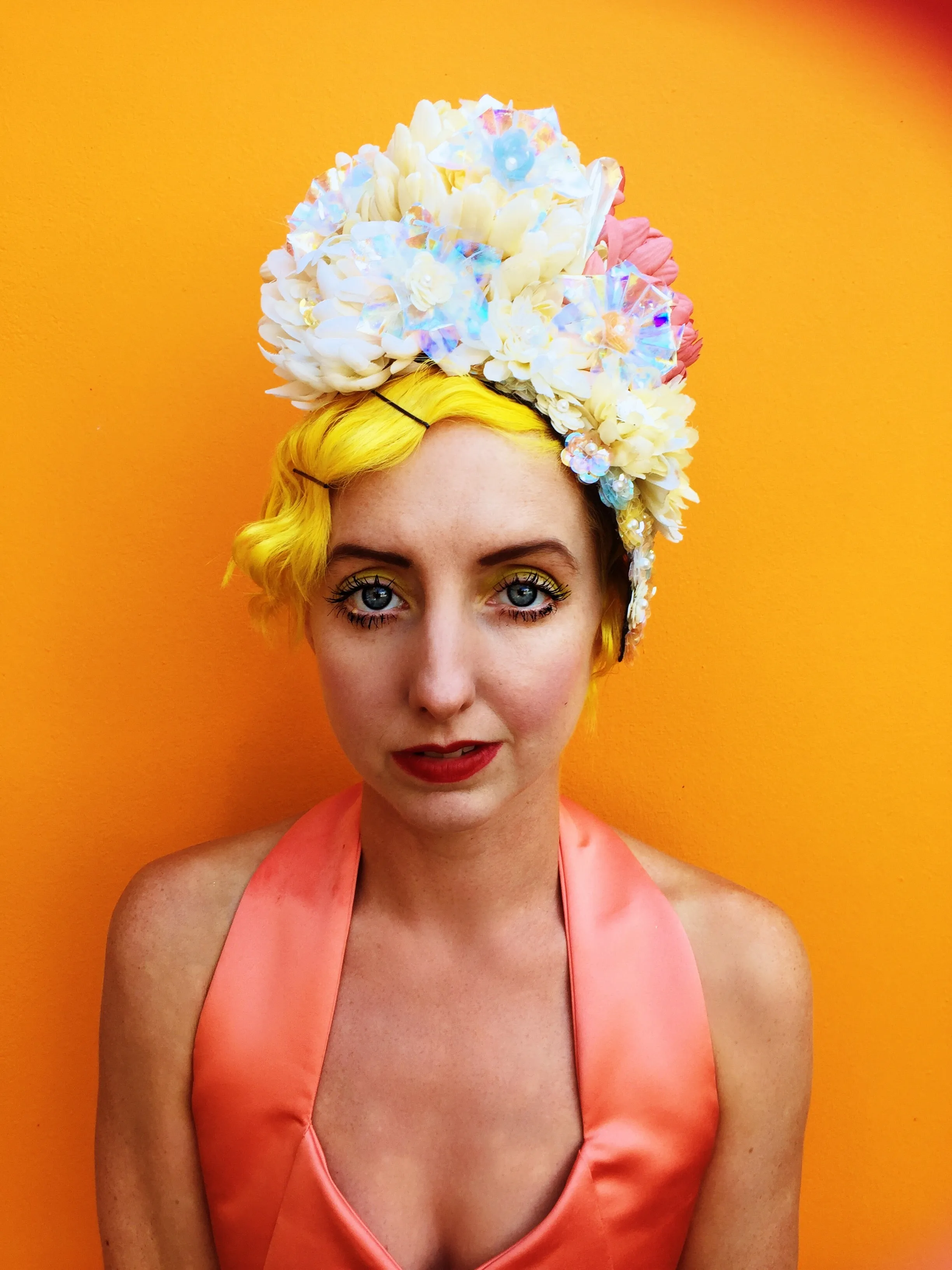 Pastel iridescent Flower headdress