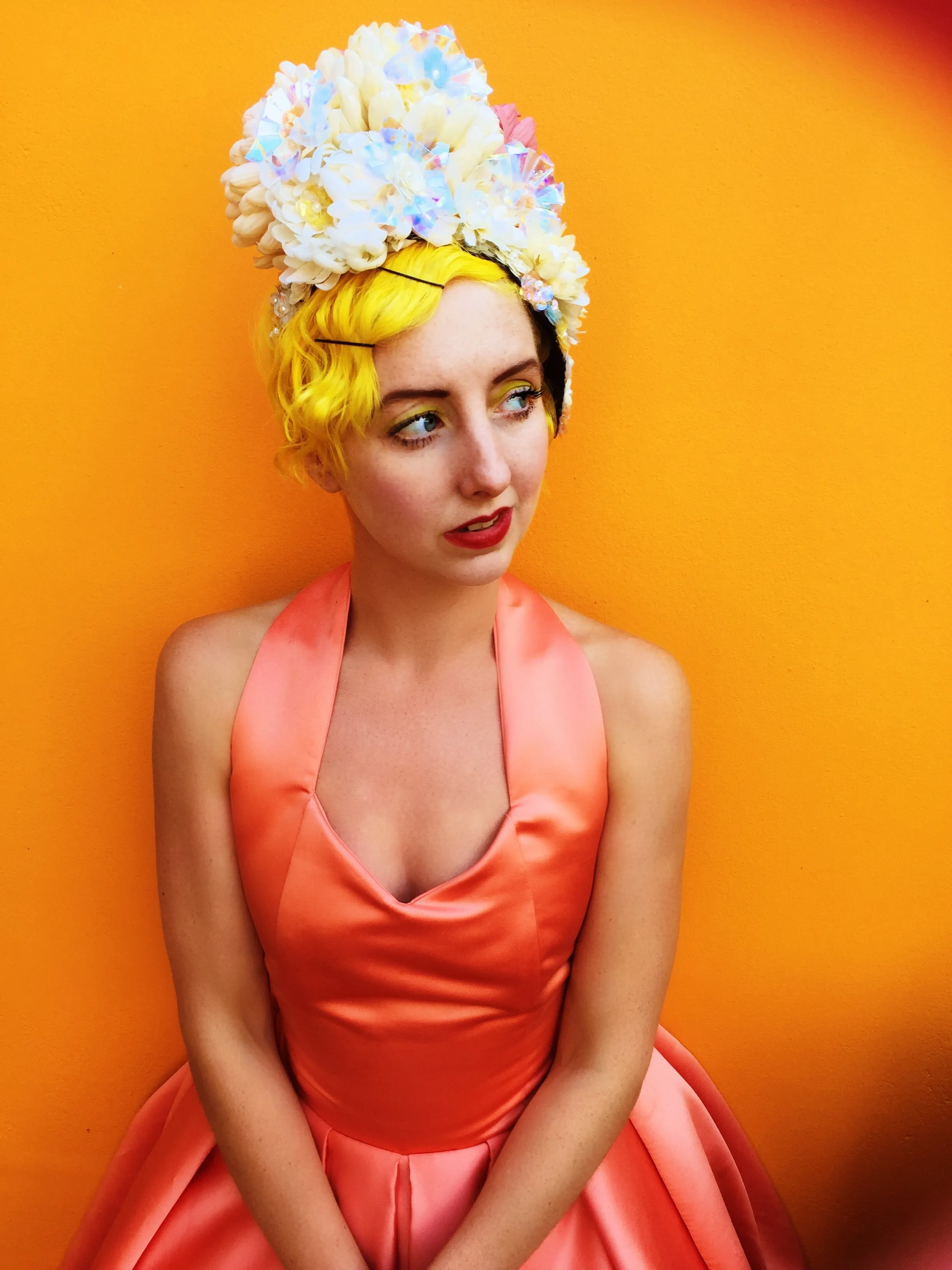 Pastel iridescent Flower headdress