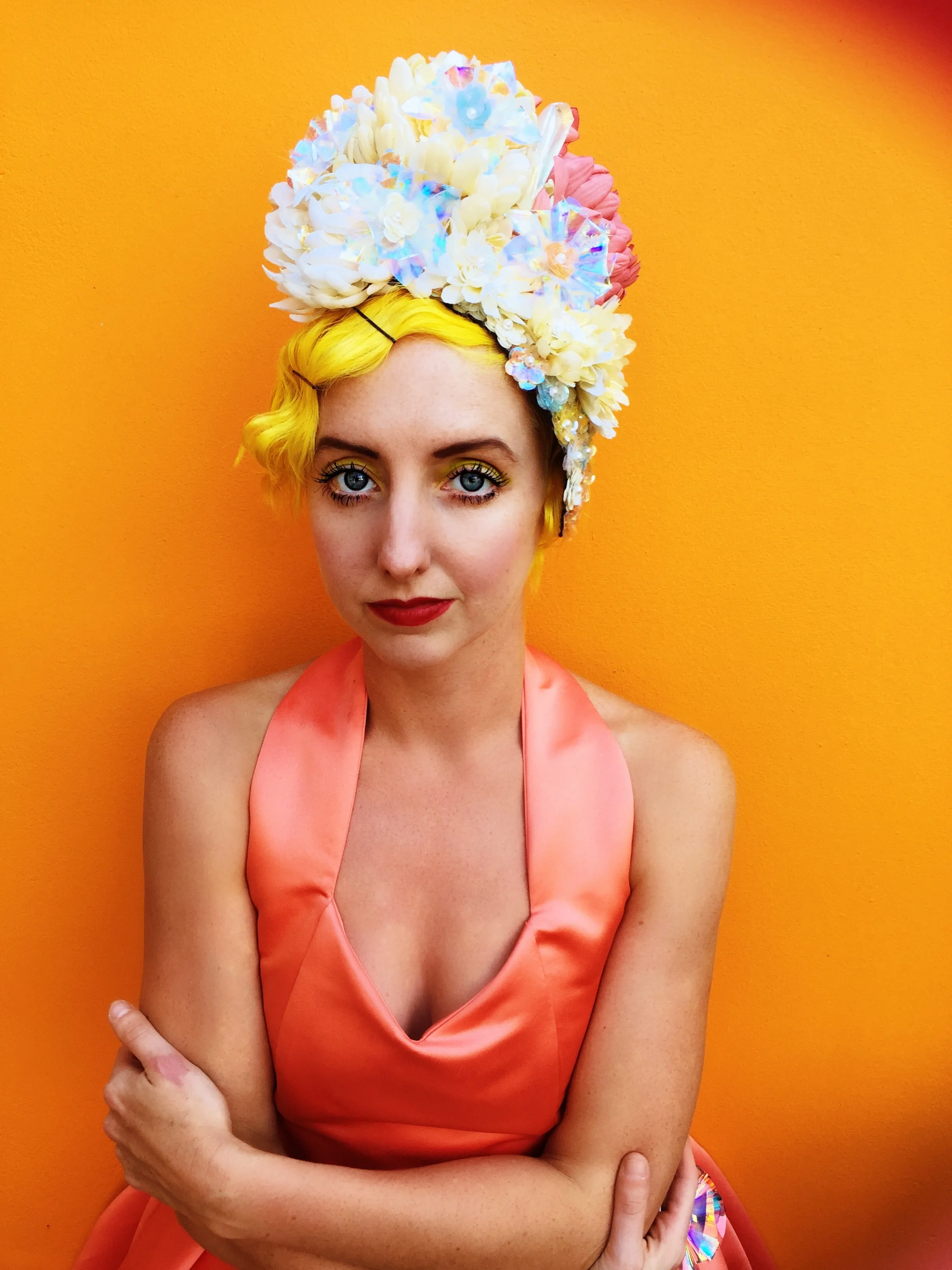 Pastel iridescent Flower headdress
