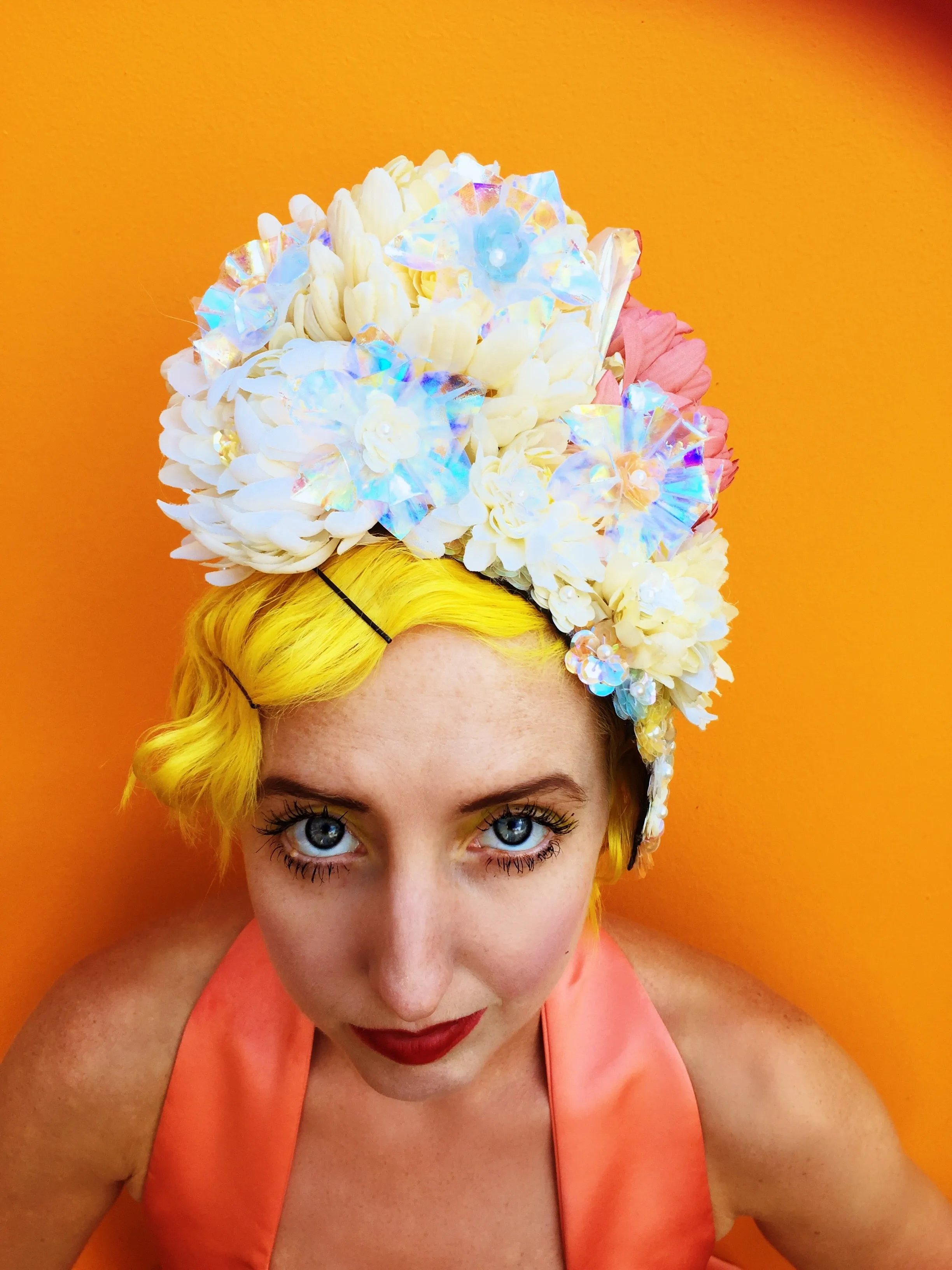 Pastel iridescent Flower headdress