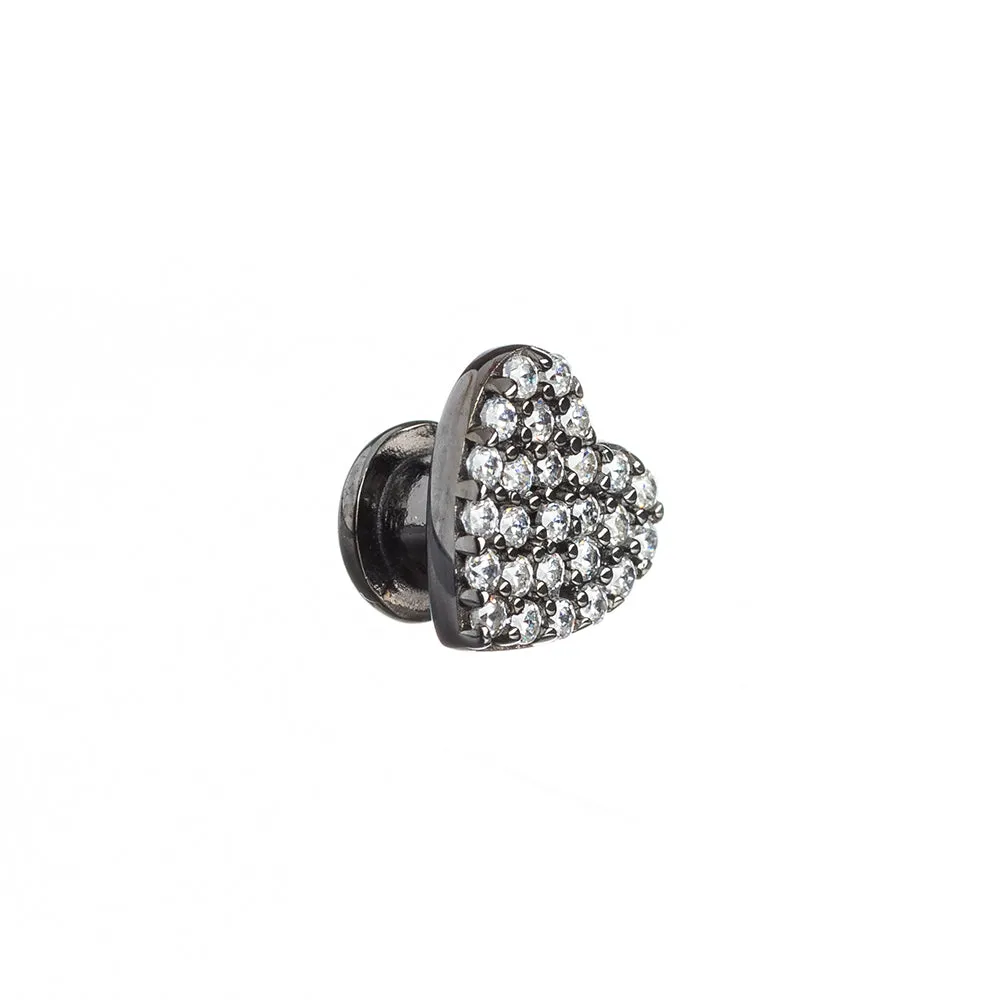 pave heart stud • Apple Watch sport band charm
