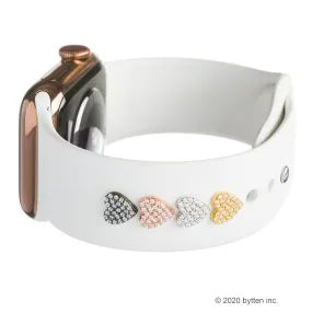 pave heart stud • Apple Watch sport band charm