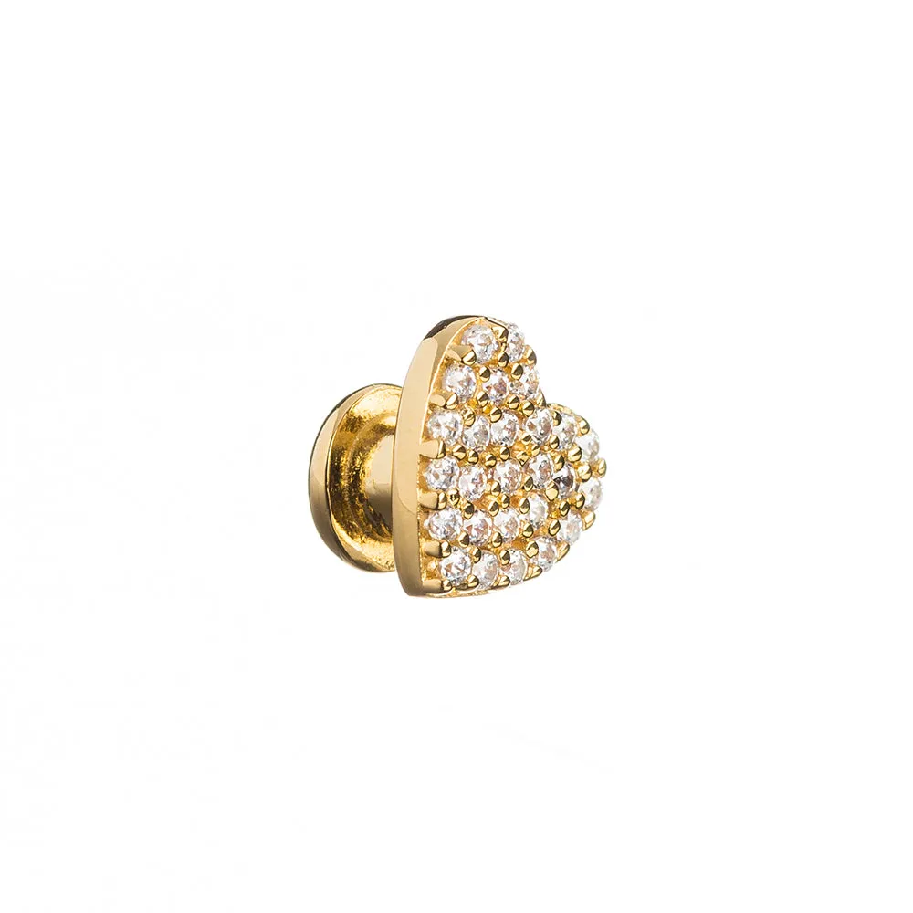 pave heart stud • Apple Watch sport band charm