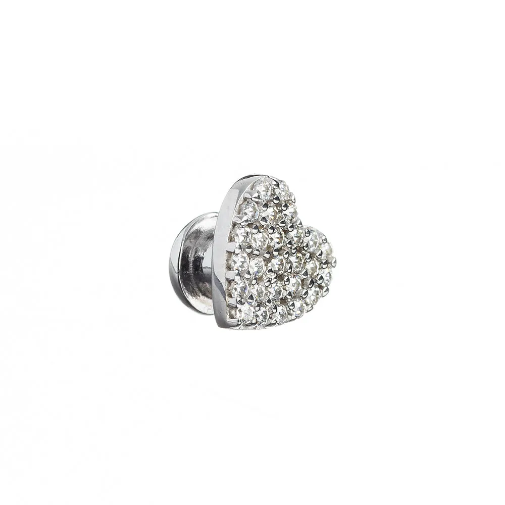 pave heart stud • Apple Watch sport band charm