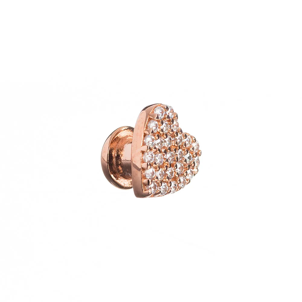 pave heart stud • Apple Watch sport band charm