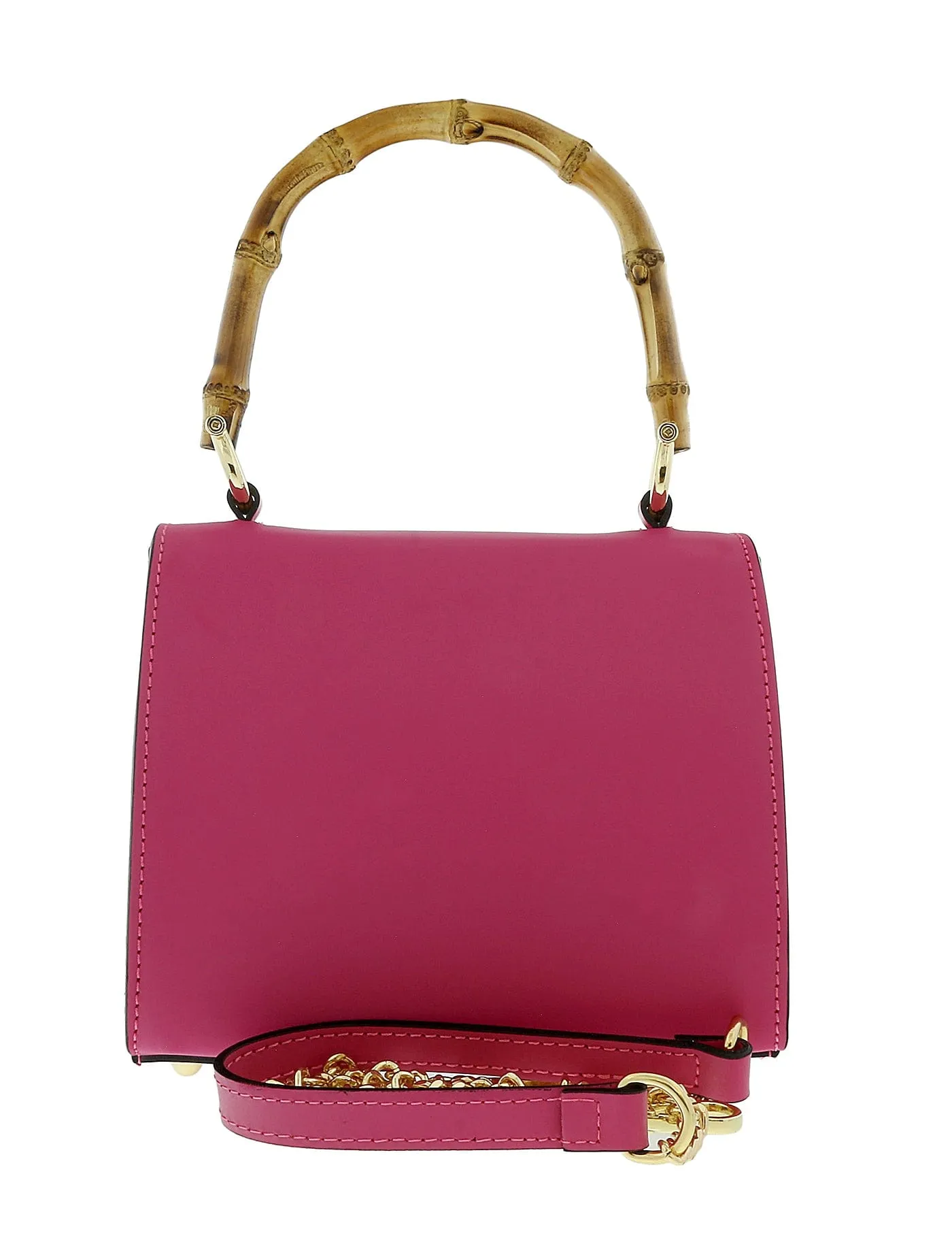 Pierre Cardin Fuschia Leather Small Vintage Structured Satchel Bag
