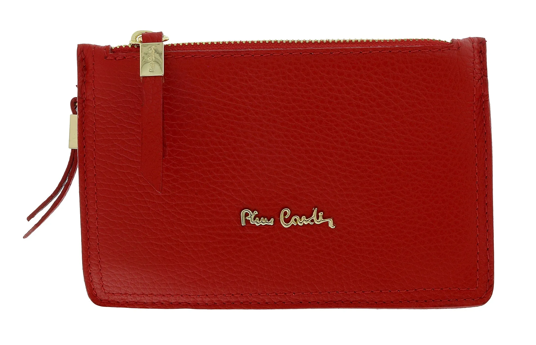 Pierre Cardin Red Leather Small Structured Square Crossbody Bag